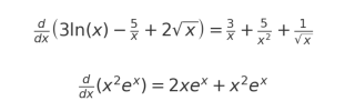 Formules mathématiques liées aux dérivées, présentées sous forme d'équations.