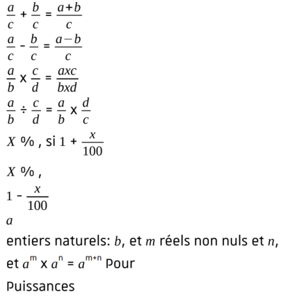 Formules mathématiques rédigées sur LibreOffice